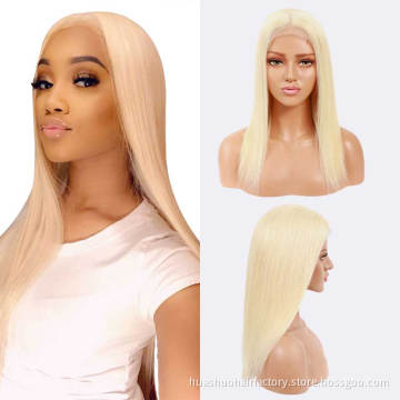 Huashuo Mink Brazilian Human Hair Wig Virgin Blonde 613 Lace Front Wig